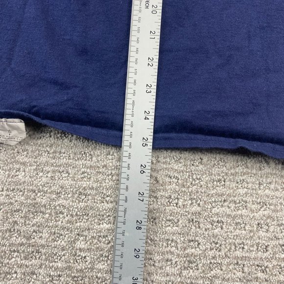 Champion Shirt Women Small S Navy Blue Long Sleeve Spell Out Graphic T-Shirt - Picture 11 of 11